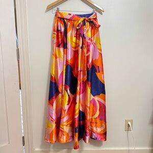 GORGEOUS HER DESTINY MULTICOLOR FLORAL MAXI SKIRT
